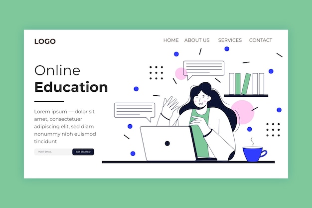 Flat linear online learning landing page