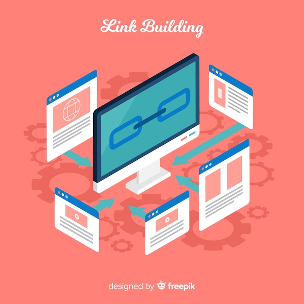 Flat link building background