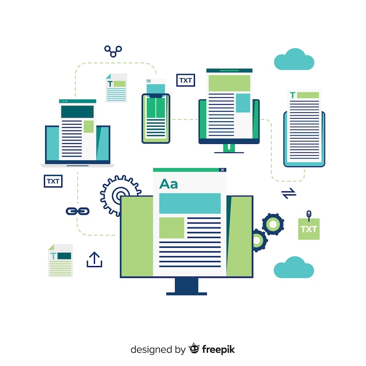 Free Vector flat link building background