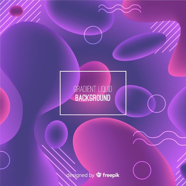 Flat liquid shapes background