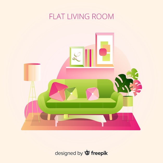 Flat living room