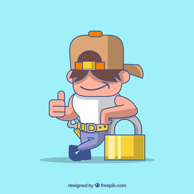 무료 Vector 플랫 자물쇠 문자