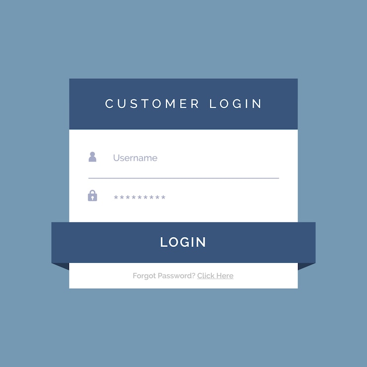 Free Vector flat login form