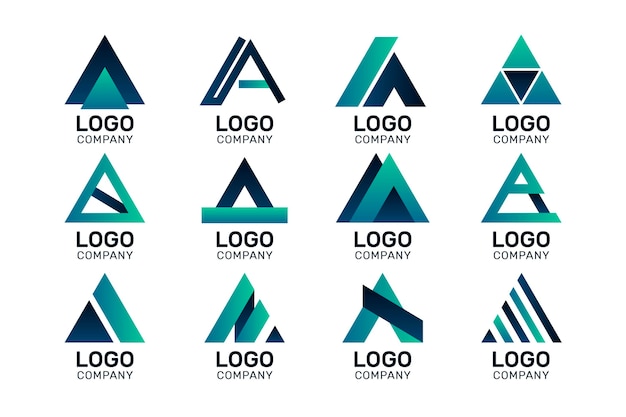 Flat a logo template collection