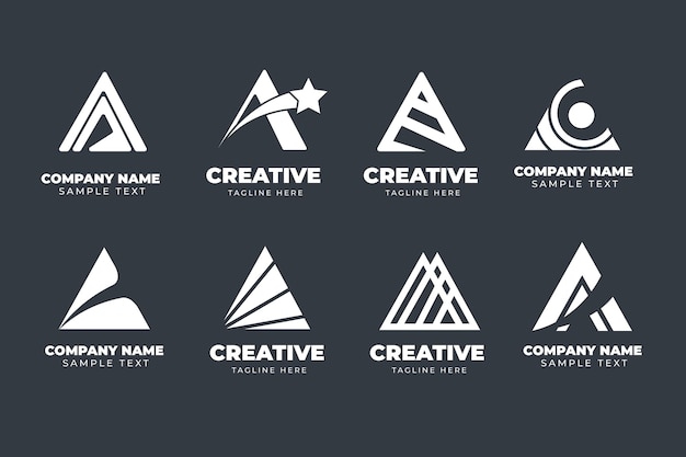 Плоская коллекция шаблонов логотипов