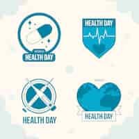 Free vector flat logo template for world health day awareness