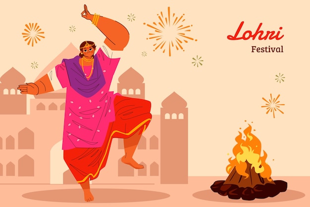 Flat lohri background