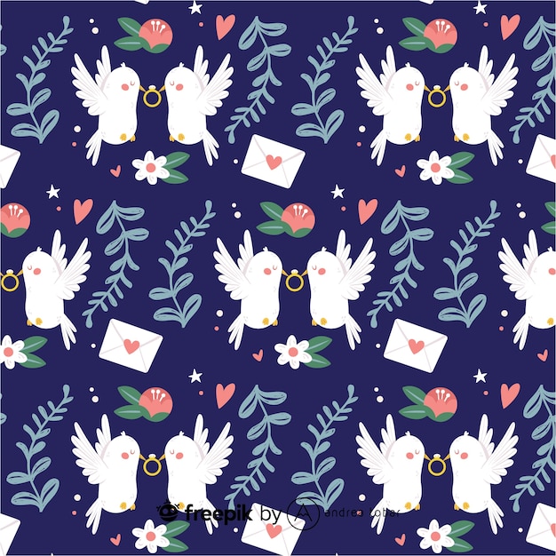 Free vector flat love pattern