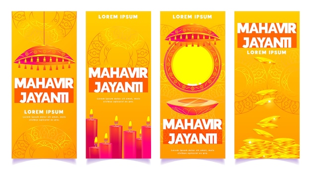 Flat mahavir jayanti instagram stories collection