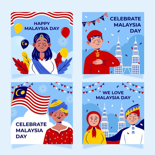 フラットマレーシアデーのお祝いのInstagramの投稿コレクション