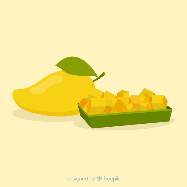 Flat mango illustration