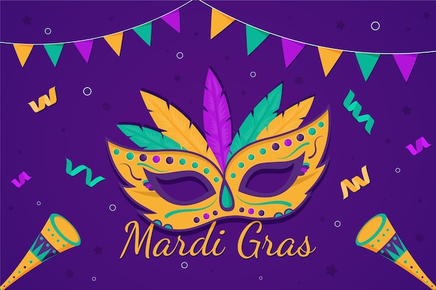 Modello piatto mardi gras