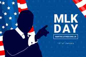 Free vector flat martin luther king day background