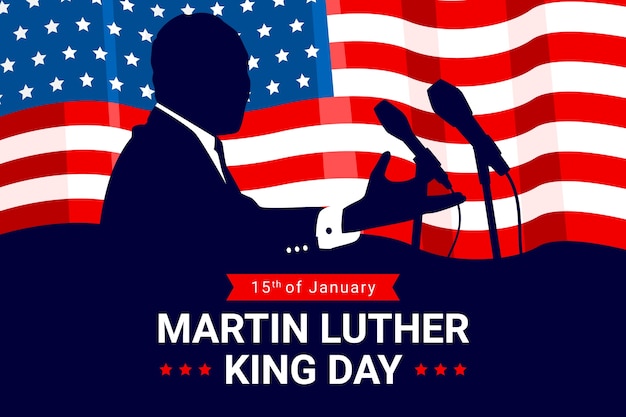 Free vector flat martin luther king day background