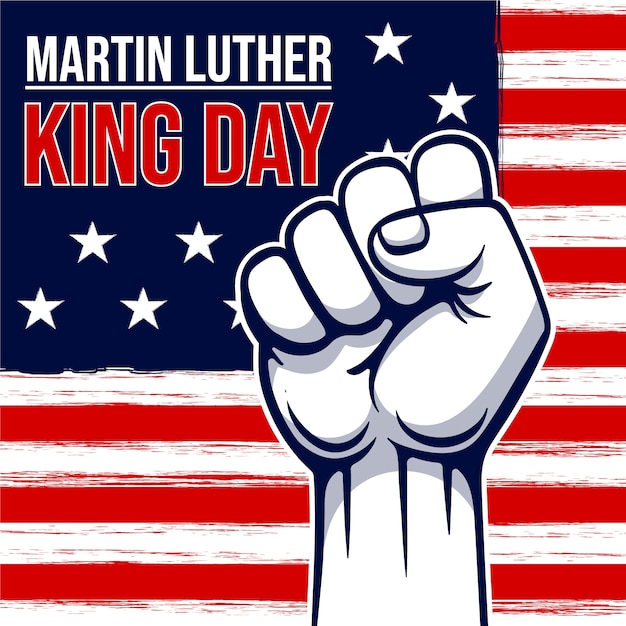 Free vector flat martin luther king day illustration