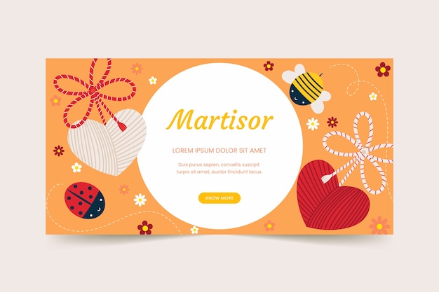 Flat martisor horizontal banner