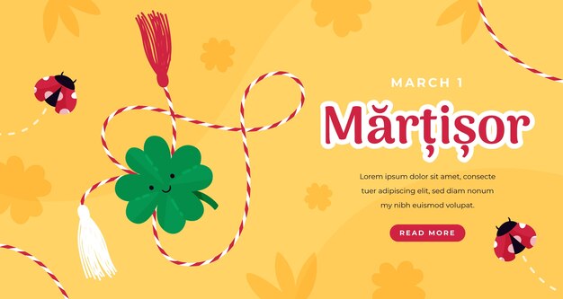 Flat martisor horizontal banner