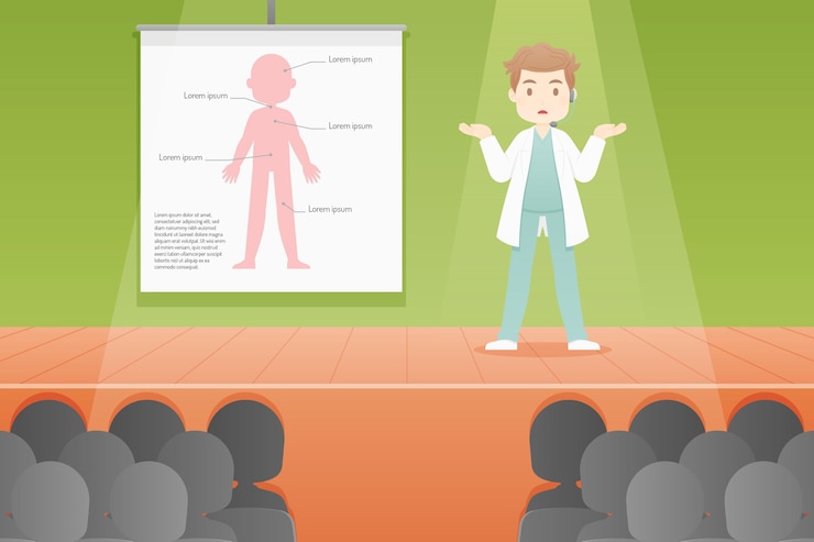 Free Vector flat medical conference illustration