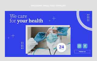 Free vector flat medical facebook post template