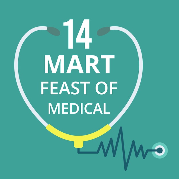 Flat medical feast illustration