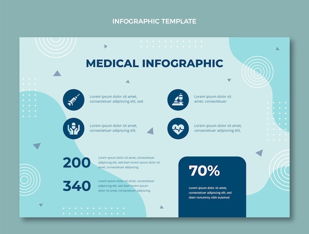 Плоская медицинская инфографика