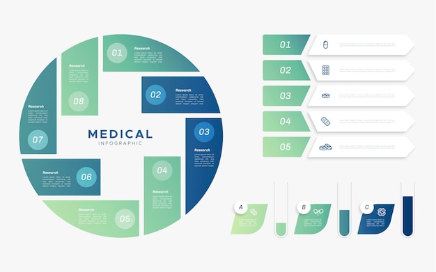 Concetto di infographics medico piatto