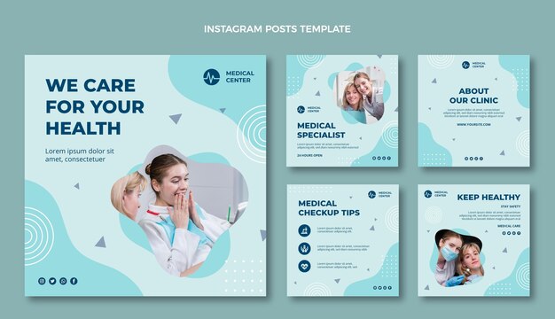 flat medical instagram post
