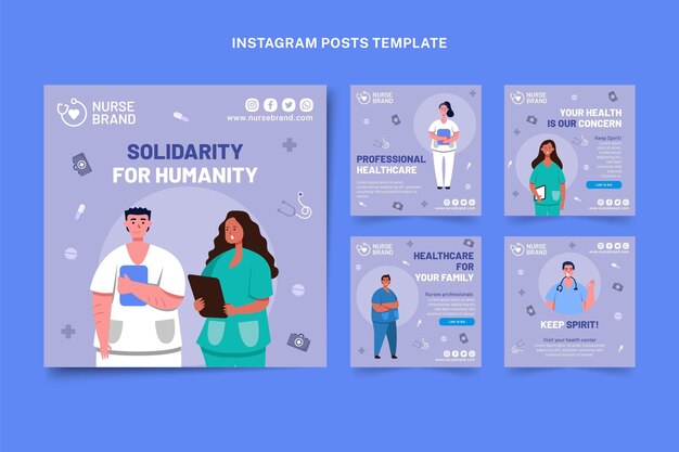 Flat medical instagram post
