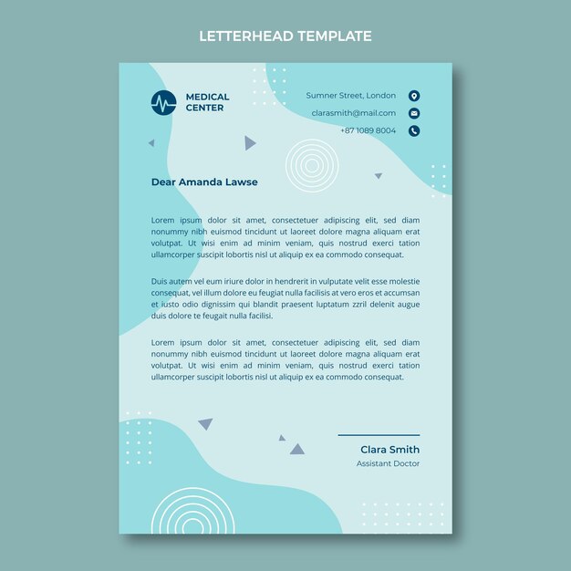 Flat medical letterhead