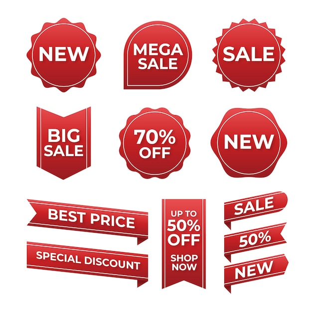 Sale Stickers Price Tag Label Banner Stock Vector (Royalty Free