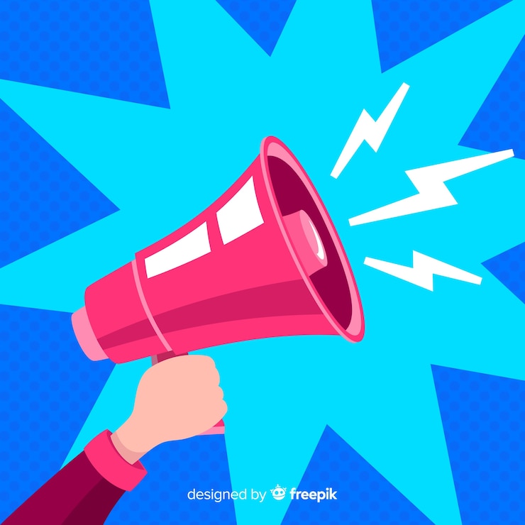Free Vector flat megaphone background
