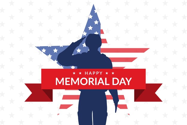 Flat memorial day background
