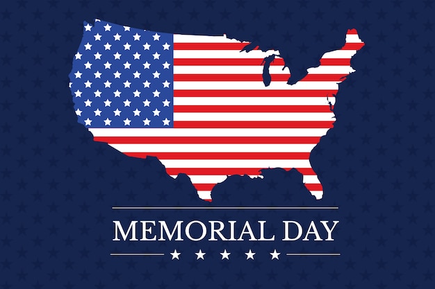 Free vector flat memorial day background