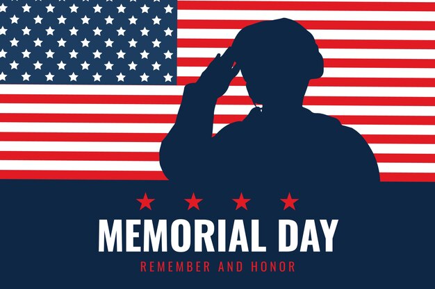 Flat Memorial Day Background