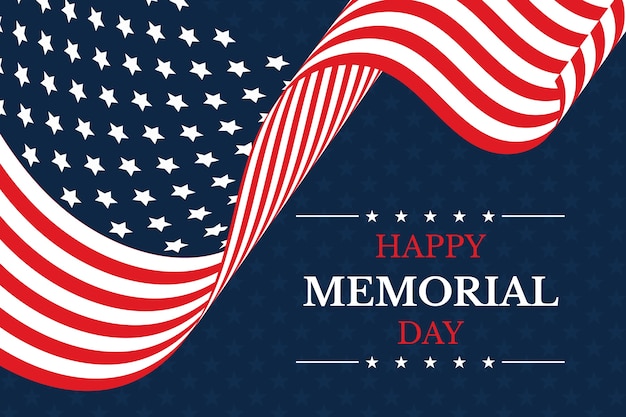 Free vector flat memorial day background