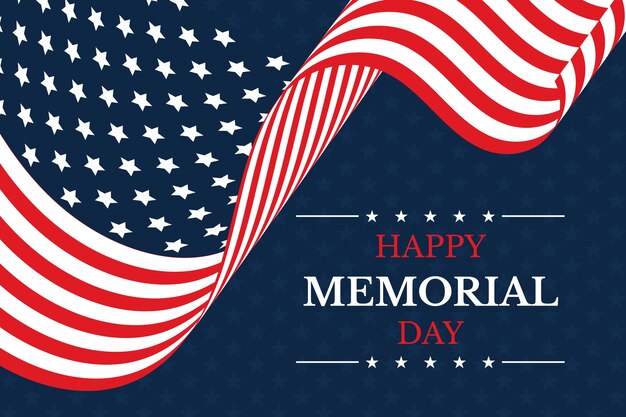 Flat memorial day background