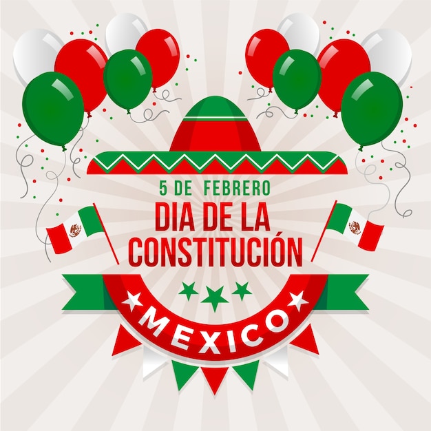 Flat mexico constitution day