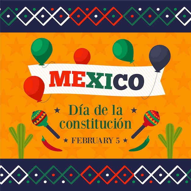 Flat mexico constitution day