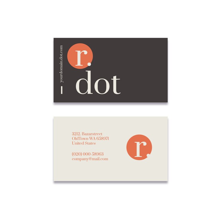 Free Vector flat minimal double-sided horizontal business card template