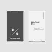 Free vector flat minimal double-sided vertical business card template