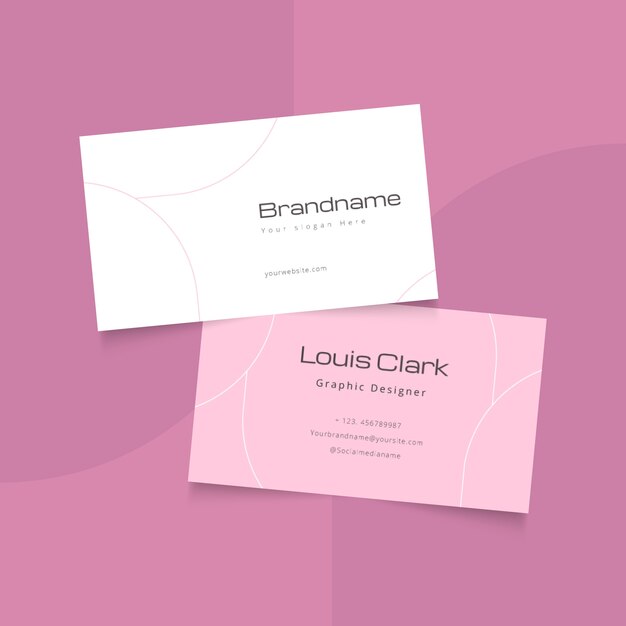 Free Vector flat minimal horizontal business card template