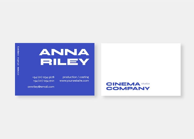 Flat minimal horizontal business card template