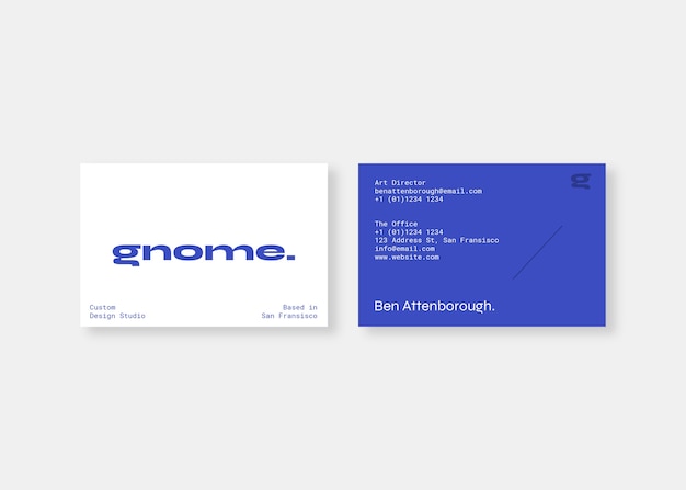 Flat minimal horizontal business card template