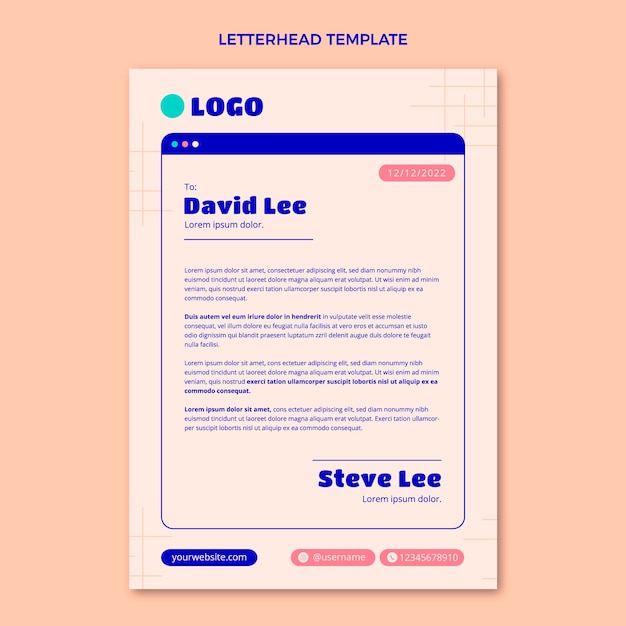 Free vector flat minimal international school letterhead template