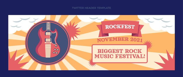 Flat minimal music festival twitter header