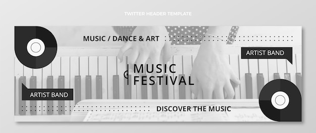 Flat minimal music festival twitter header