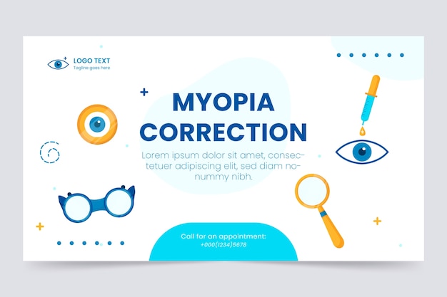 Free vector flat minimal ophthalmologist twitch background