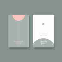 Free vector flat minimal vertical double-sided business card template