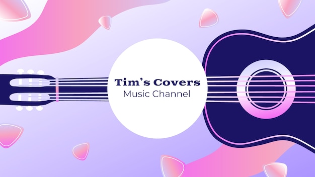Free vector flat modern covers youtube channel art