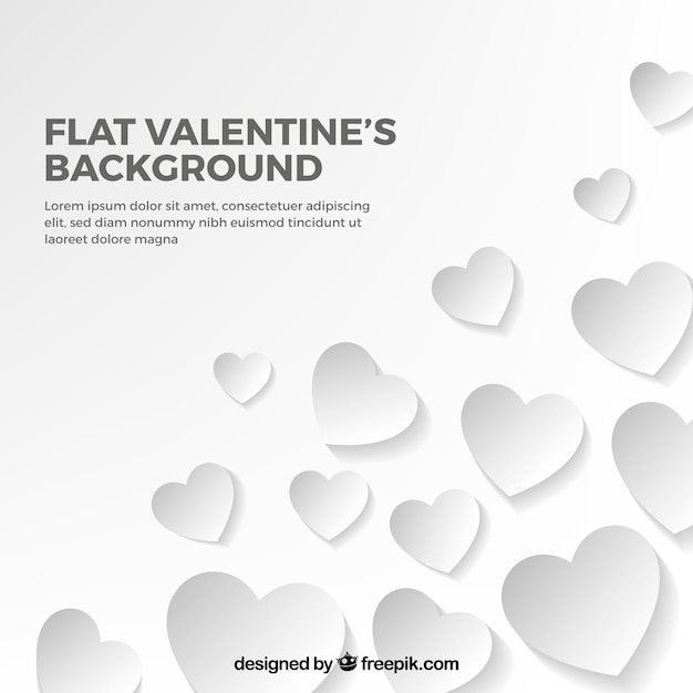 Flat modern valentines day background